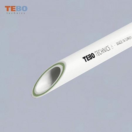 Труба ф 20 (TEBO) армированная стекловолокном (4м) белый (Упак.,м 4/100)